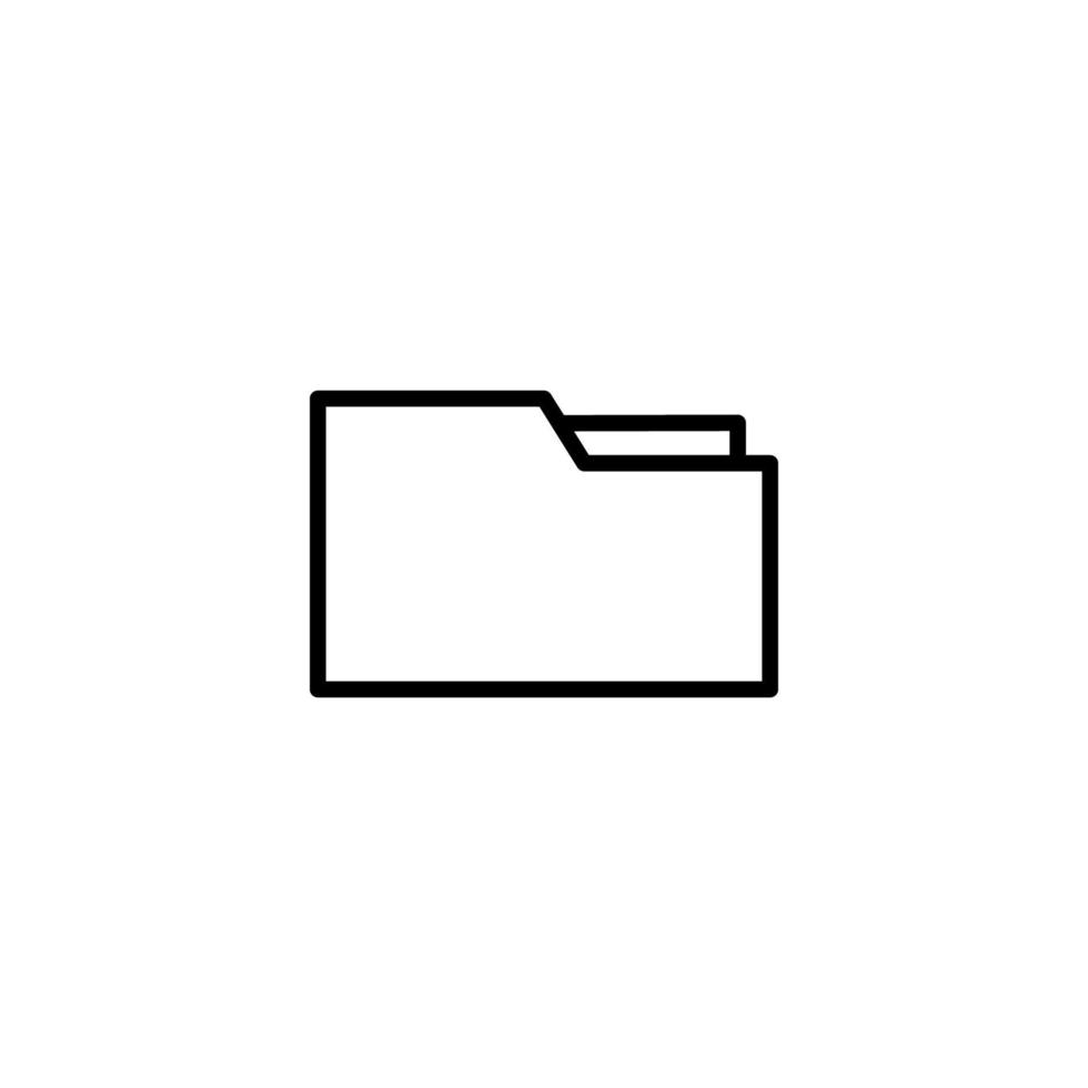 Folder icon with outline style vector