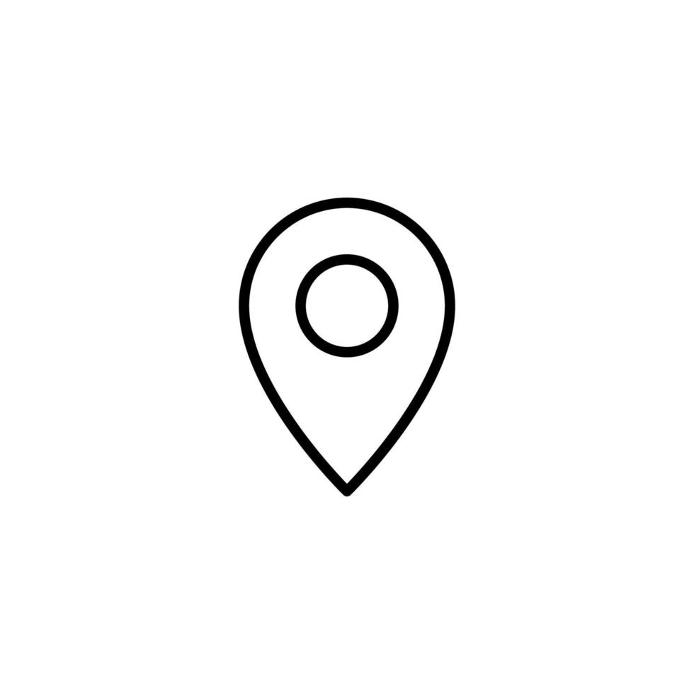 Location icon with outline style vector