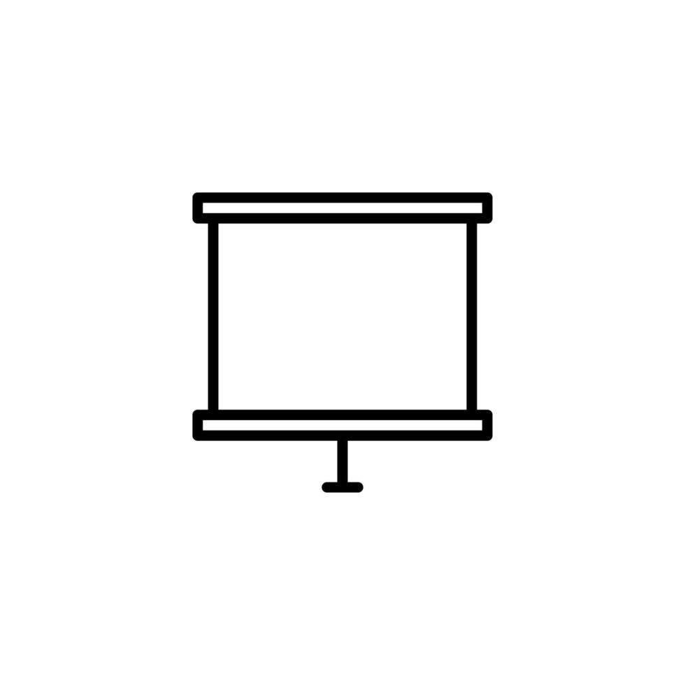 presentación icono con contorno estilo vector