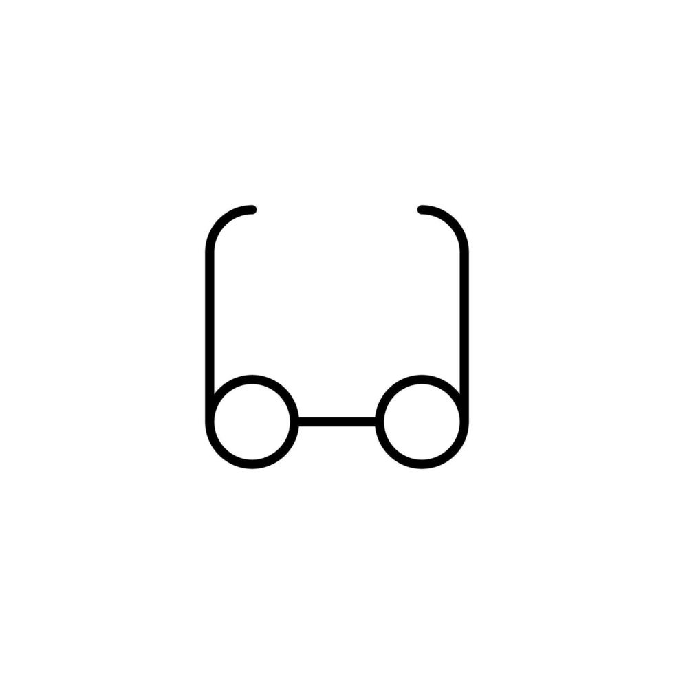 Sunglass icon with outline style vector