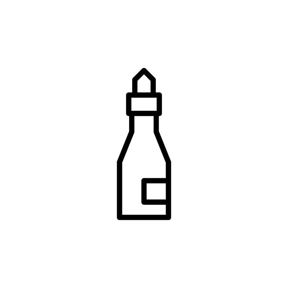 Soy sauce icon with outline style vector