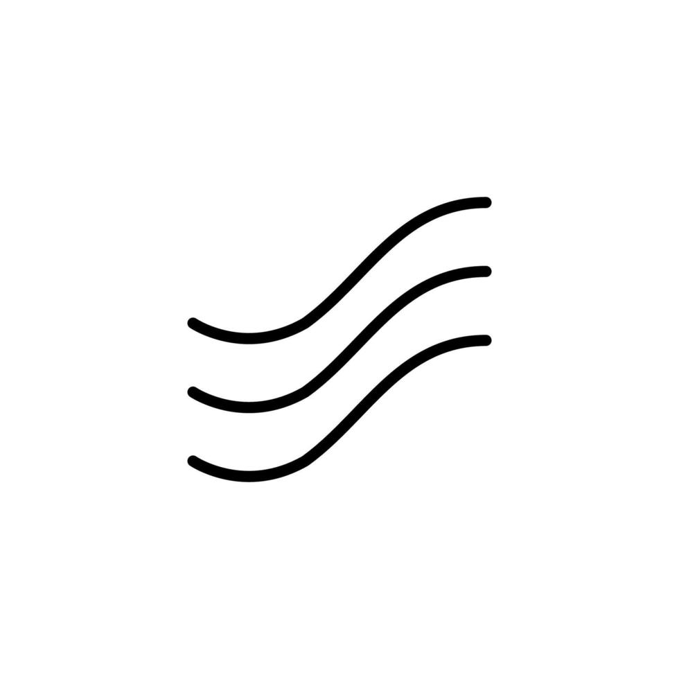 Wind icon with outline style vector