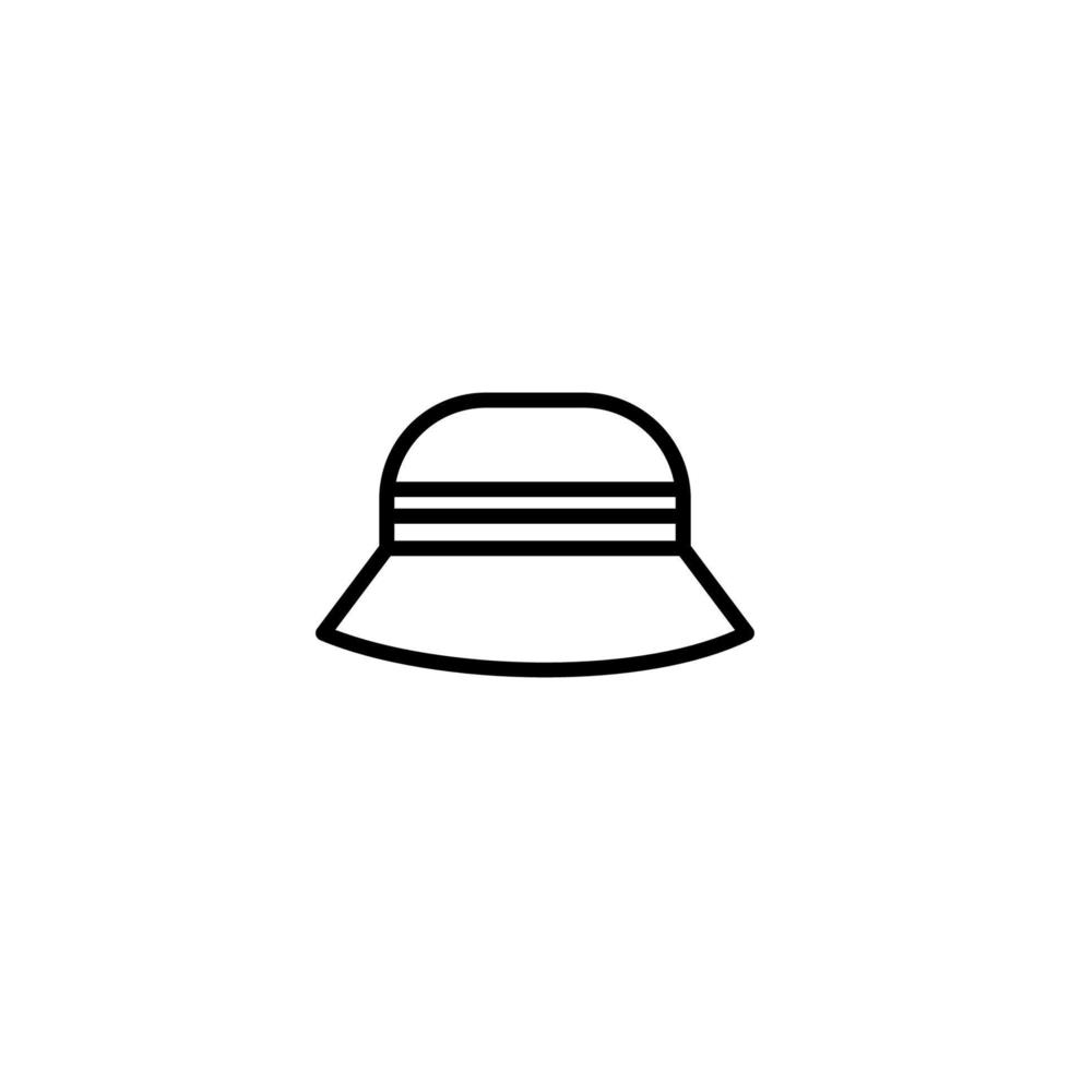 sombrero icono con contorno estilo vector