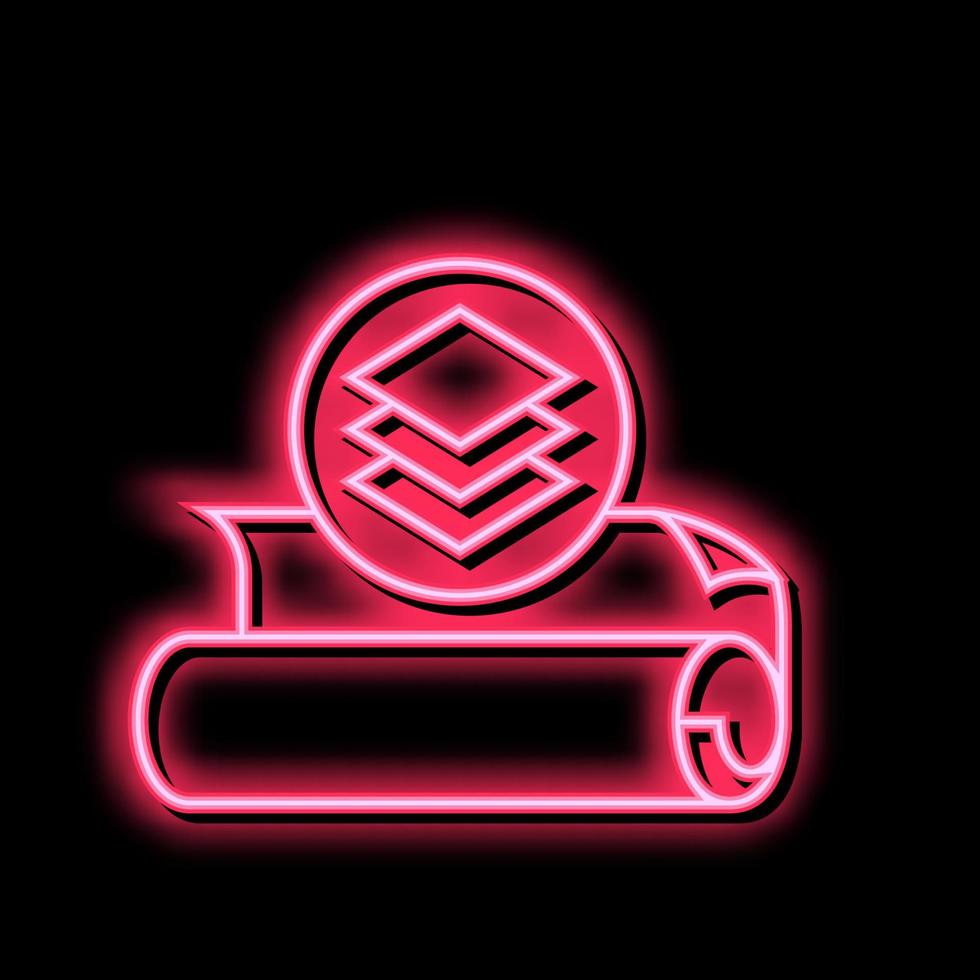 multilayer fabric neon glow icon illustration vector