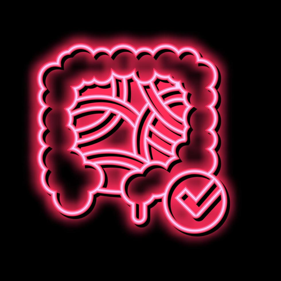 healthy intestine neon glow icon illustration vector
