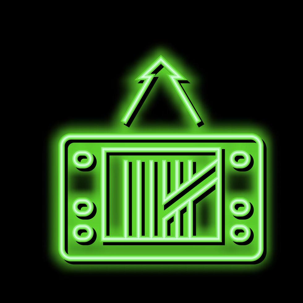 gps navigation device neon glow icon illustration vector