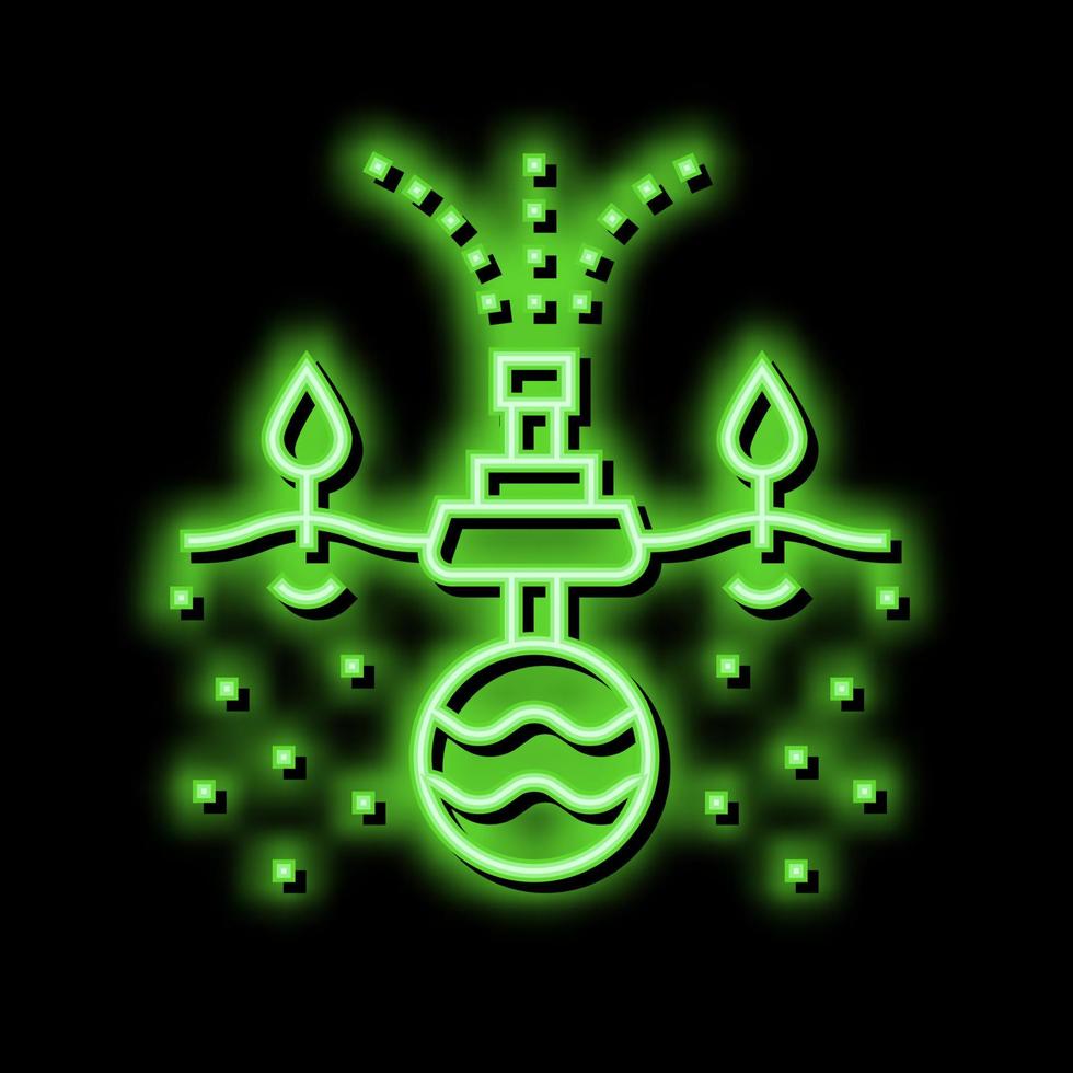 irrigation system from drain neon glow icon illustration vector