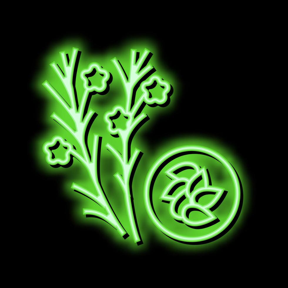 flax groat neon glow icon illustration vector