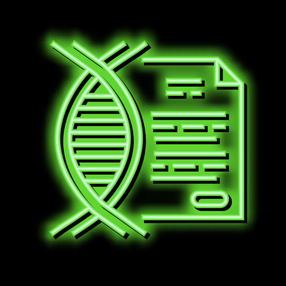molecule genetic documentation neon glow icon illustration vector