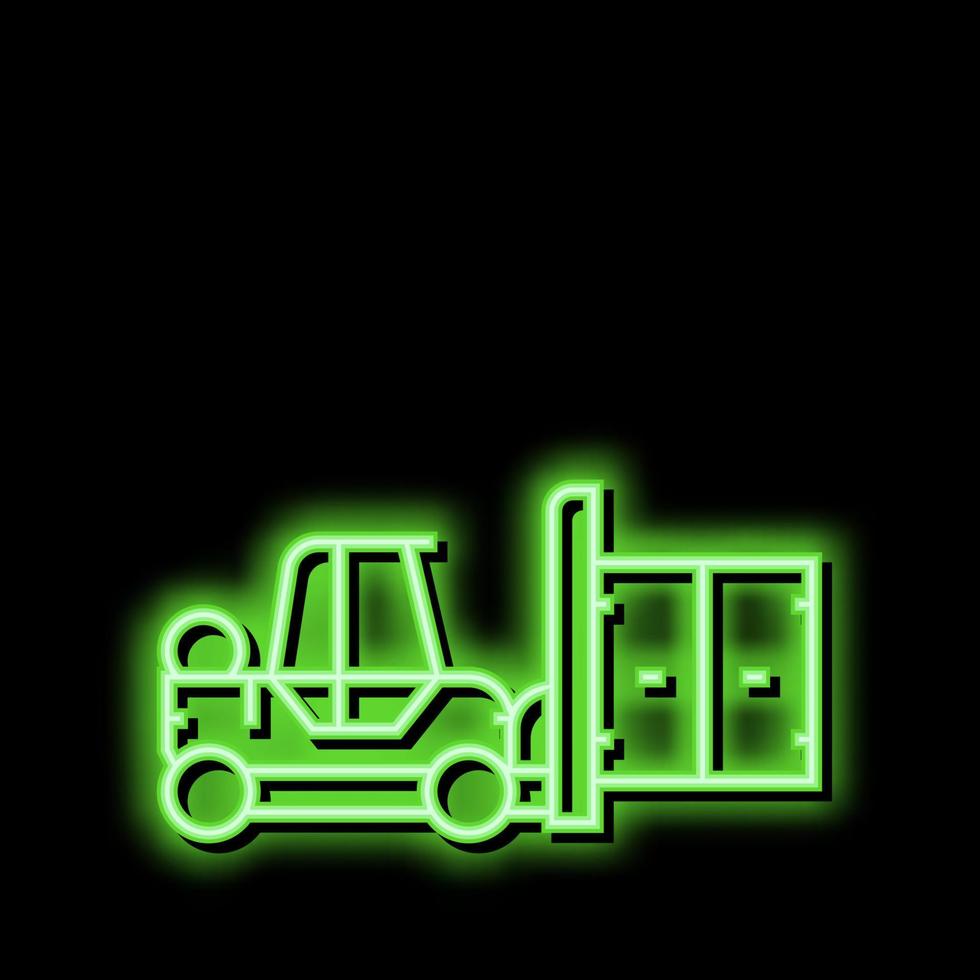 loader port neon glow icon illustration vector