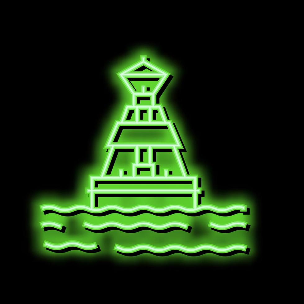 buoy port neon glow icon illustration vector
