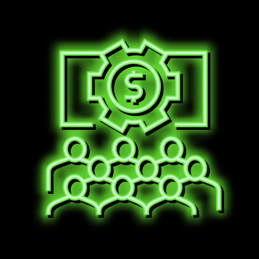 communication process on forum neon glow icon illustration vector