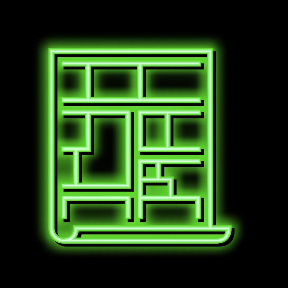 demacration land neon glow icon illustration vector