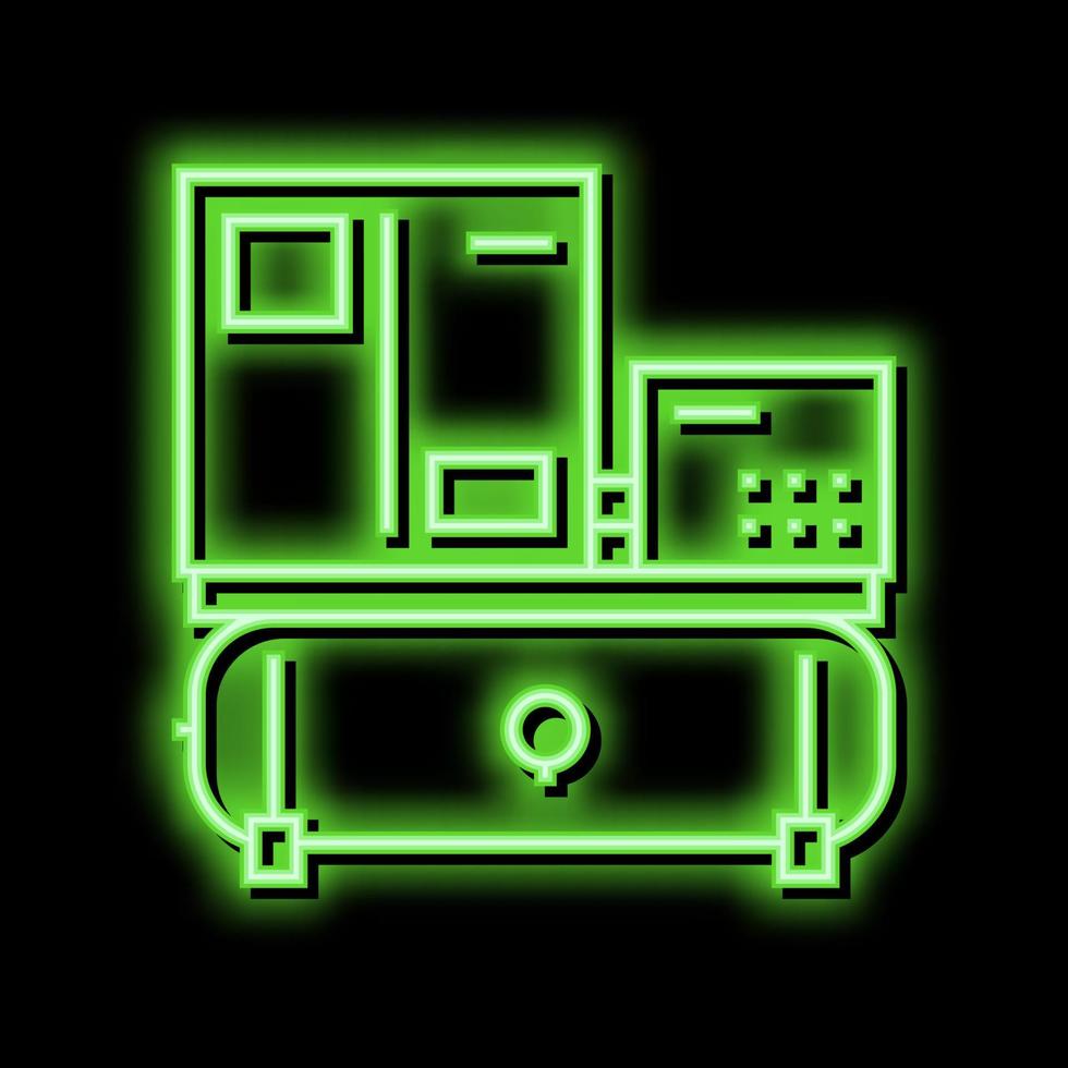 spiral air compressor neon glow icon illustration vector