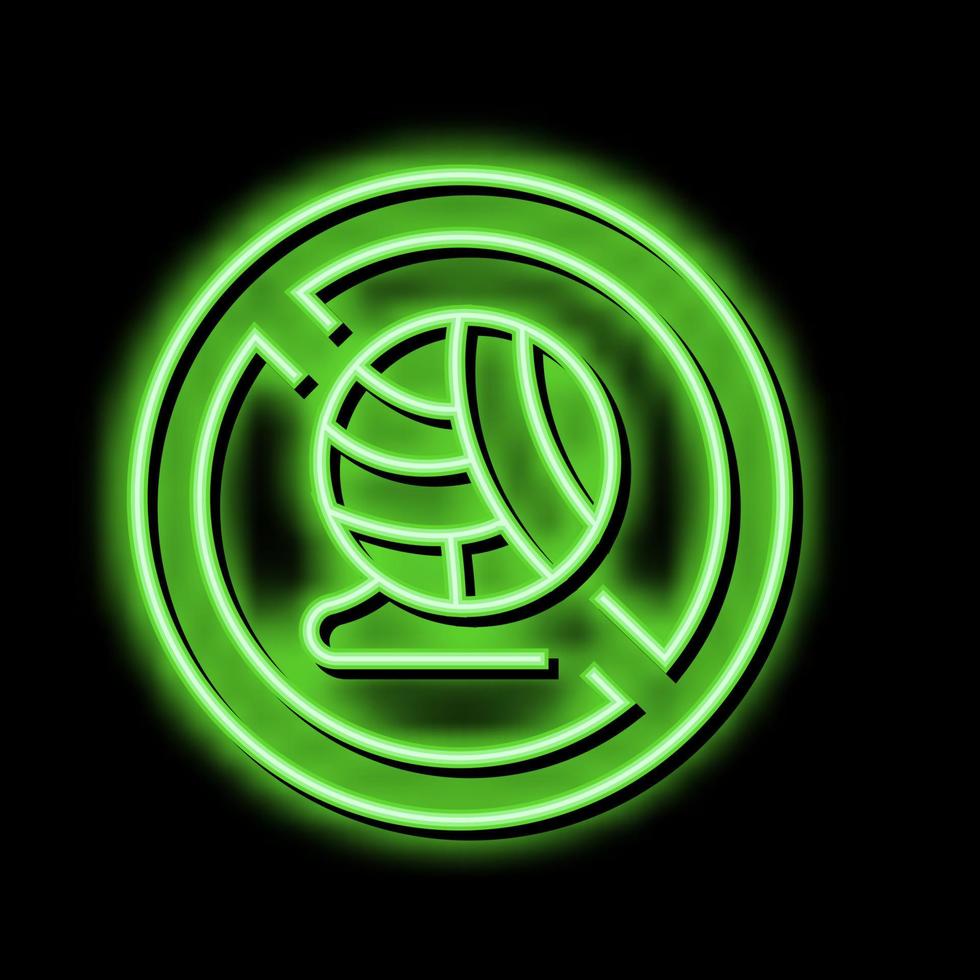 avoid allergens dry skin neon glow icon illustration vector
