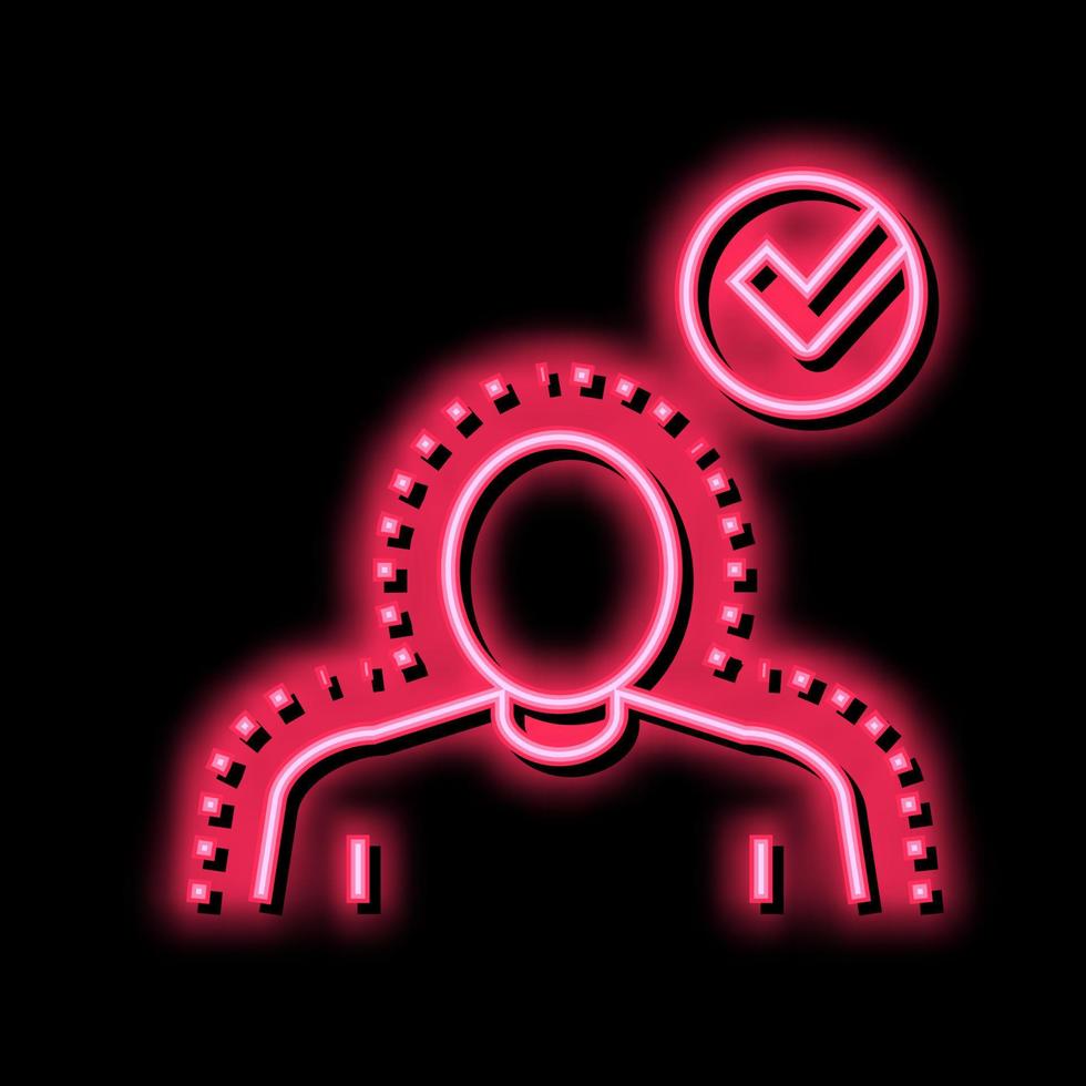 healthy human neon glow icon illustration vector