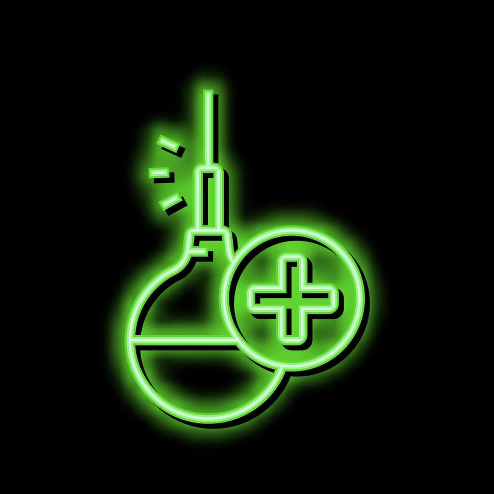 enema tool neon glow icon illustration vector