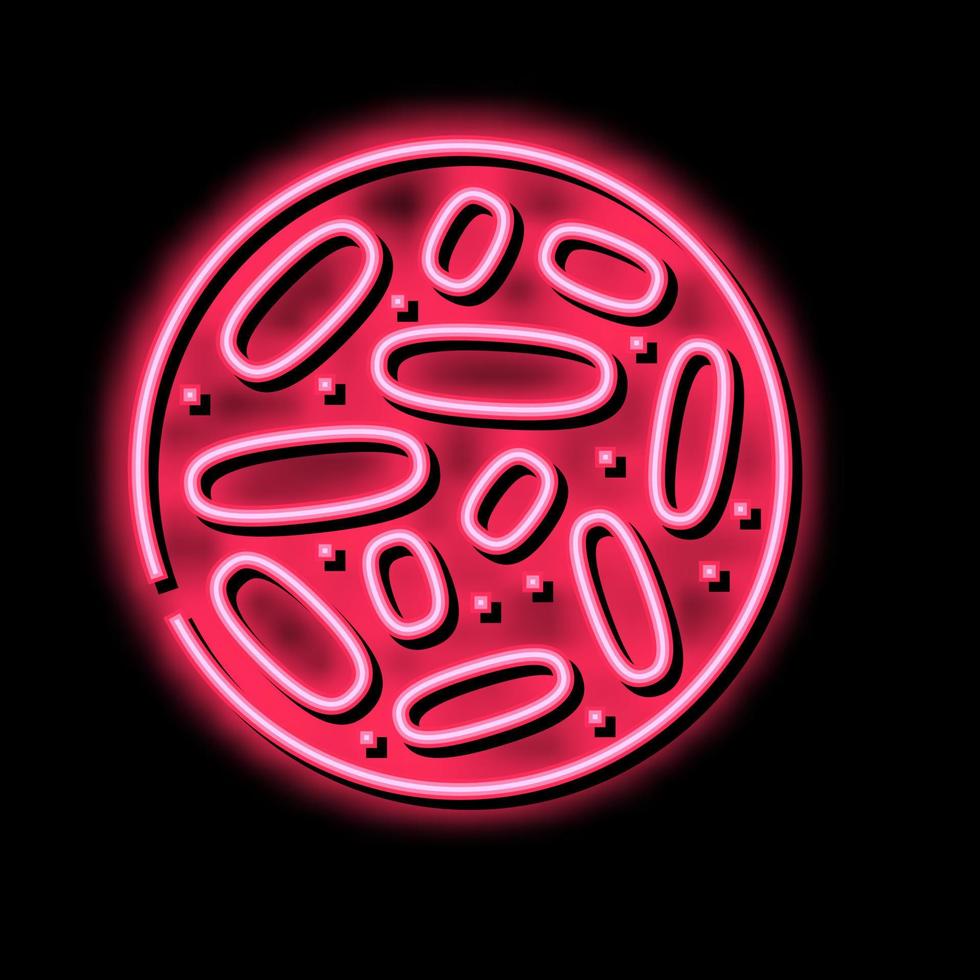 lactobacillus probiotics neon glow icon illustration vector