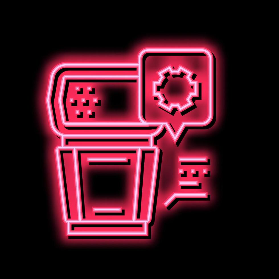 photo camera flash repair neon glow icon illustration vector