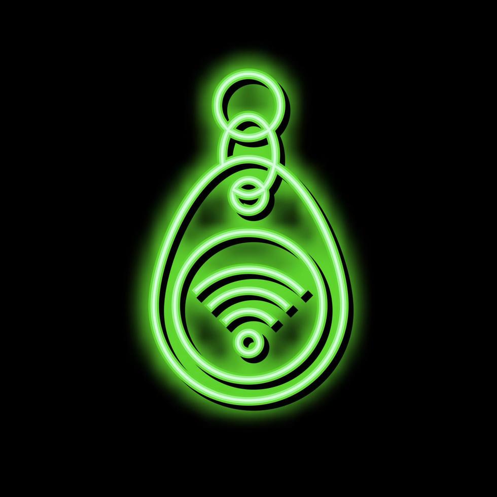 trinket rfid neon glow icon illustration vector
