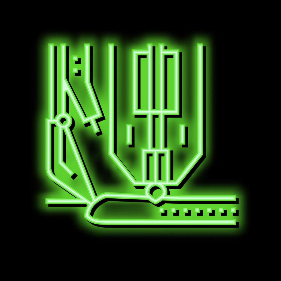 hyperbaric welding neon glow icon illustration vector