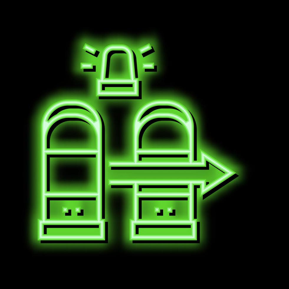 technology rfid for access neon glow icon illustration vector
