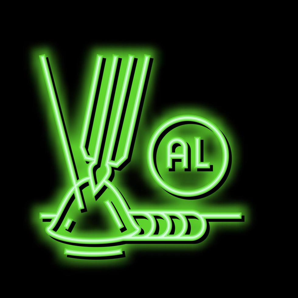 aluminum welding neon glow icon illustration vector
