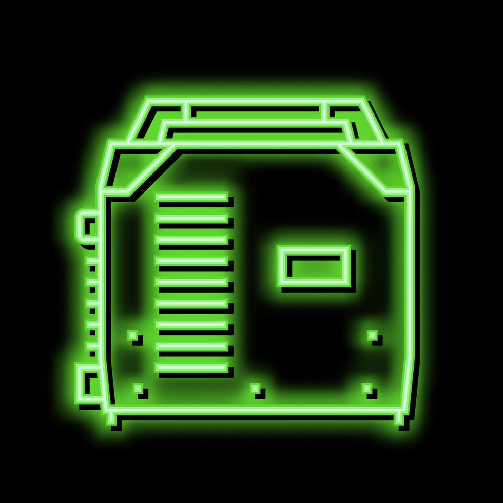 inverter welding neon glow icon illustration vector