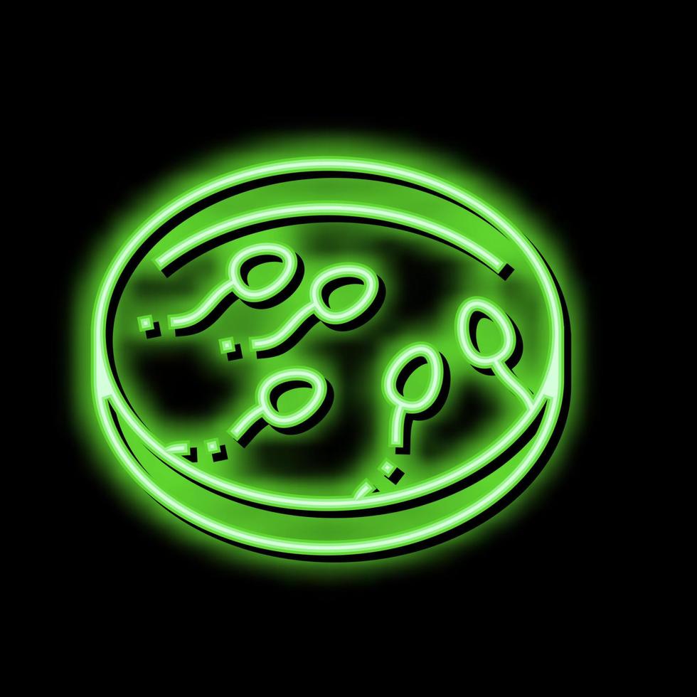 sperm preparation neon glow icon illustration vector