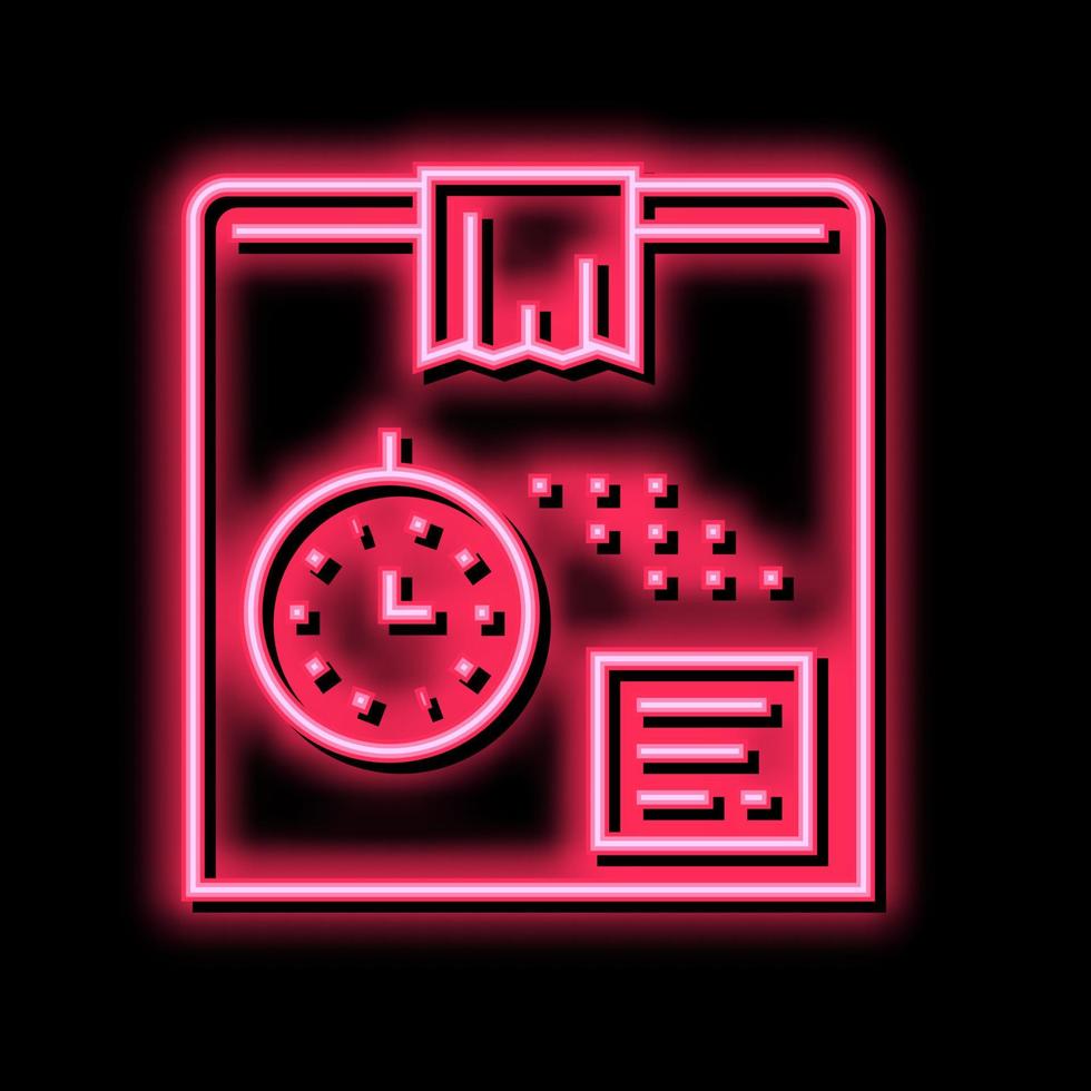 fast delivery box neon glow icon illustration vector