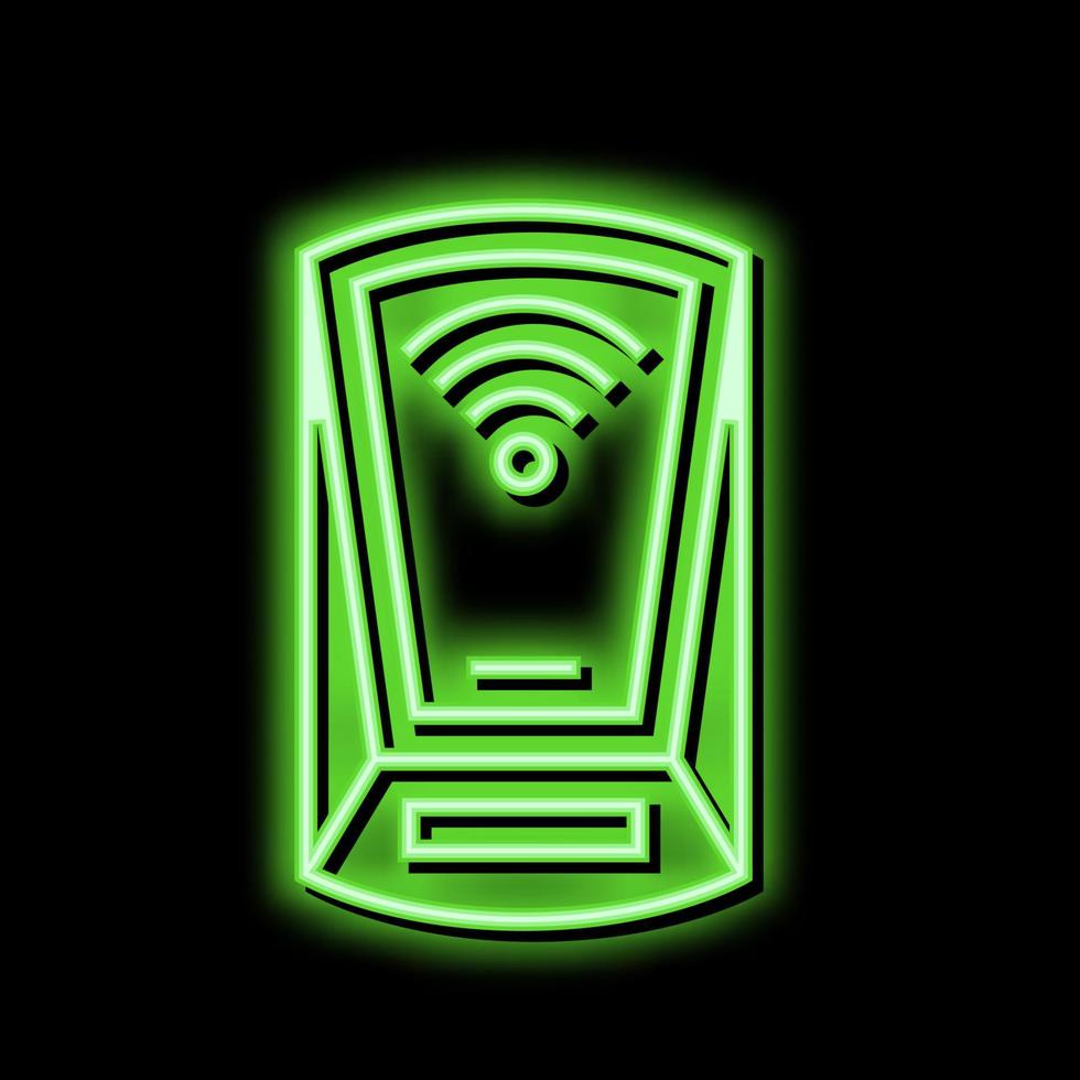 scanning rfid device neon glow icon illustration vector