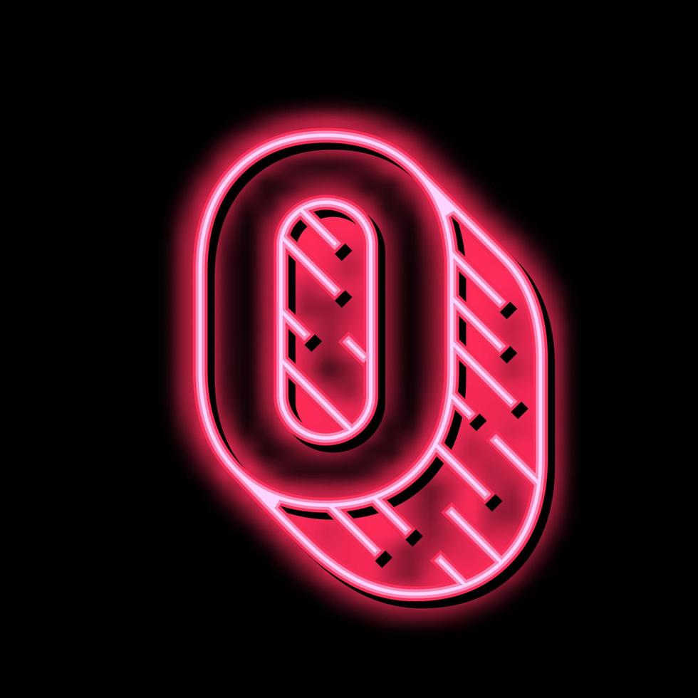 null number neon glow icon illustration vector
