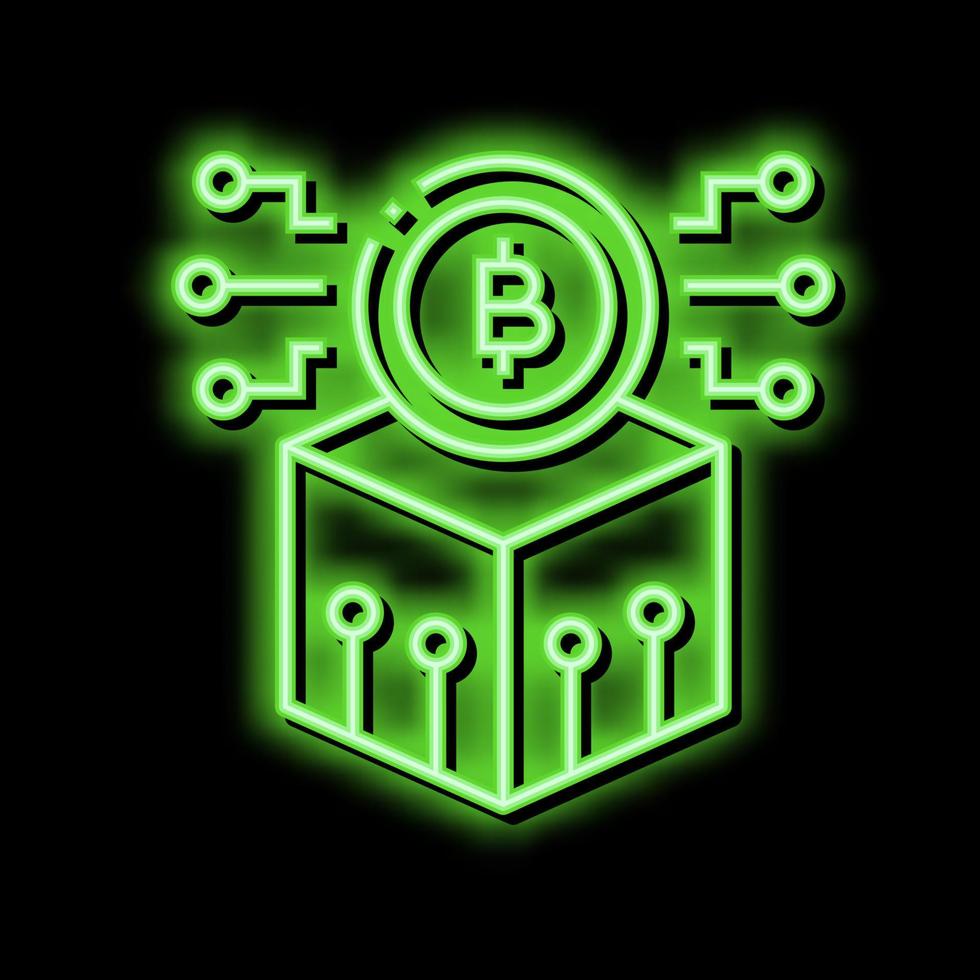 technology ico neon glow icon illustration vector