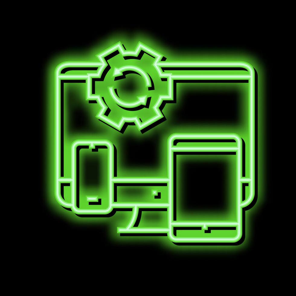 technics optimize neon glow icon illustration vector