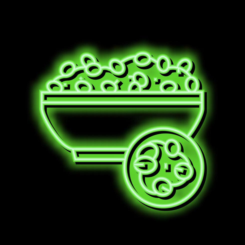 pearl barley groat neon glow icon illustration vector