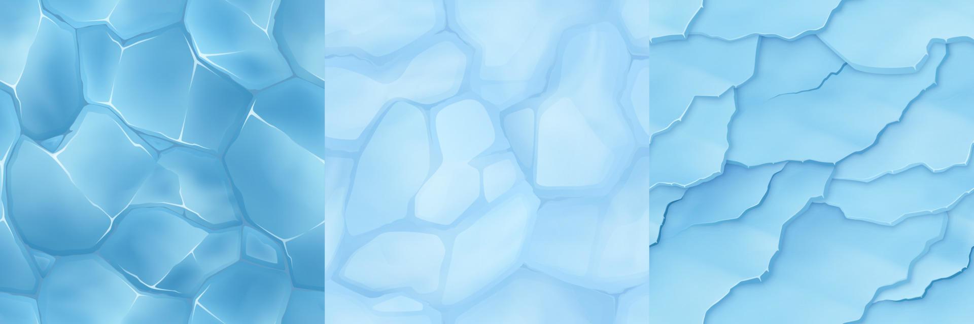 Crack ice game seamless texture. Frozen gui asset vector