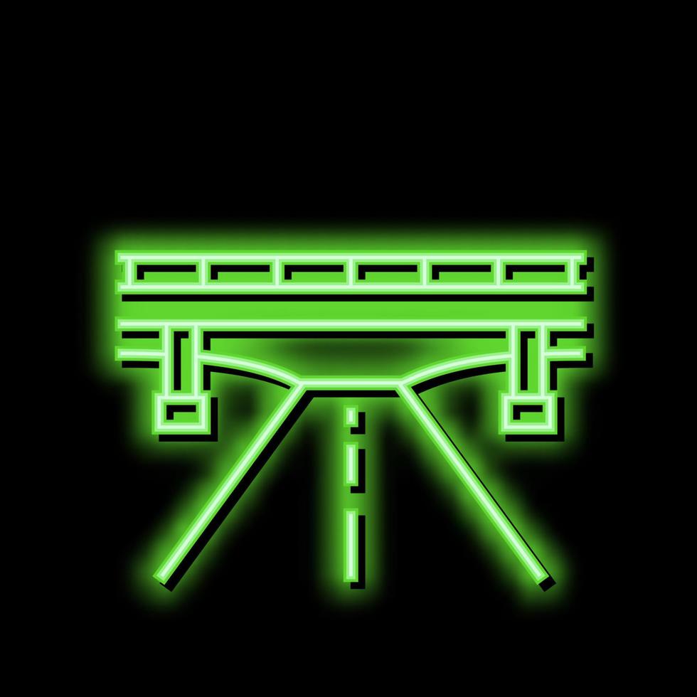 road and bridge neon glow icon illustration vector