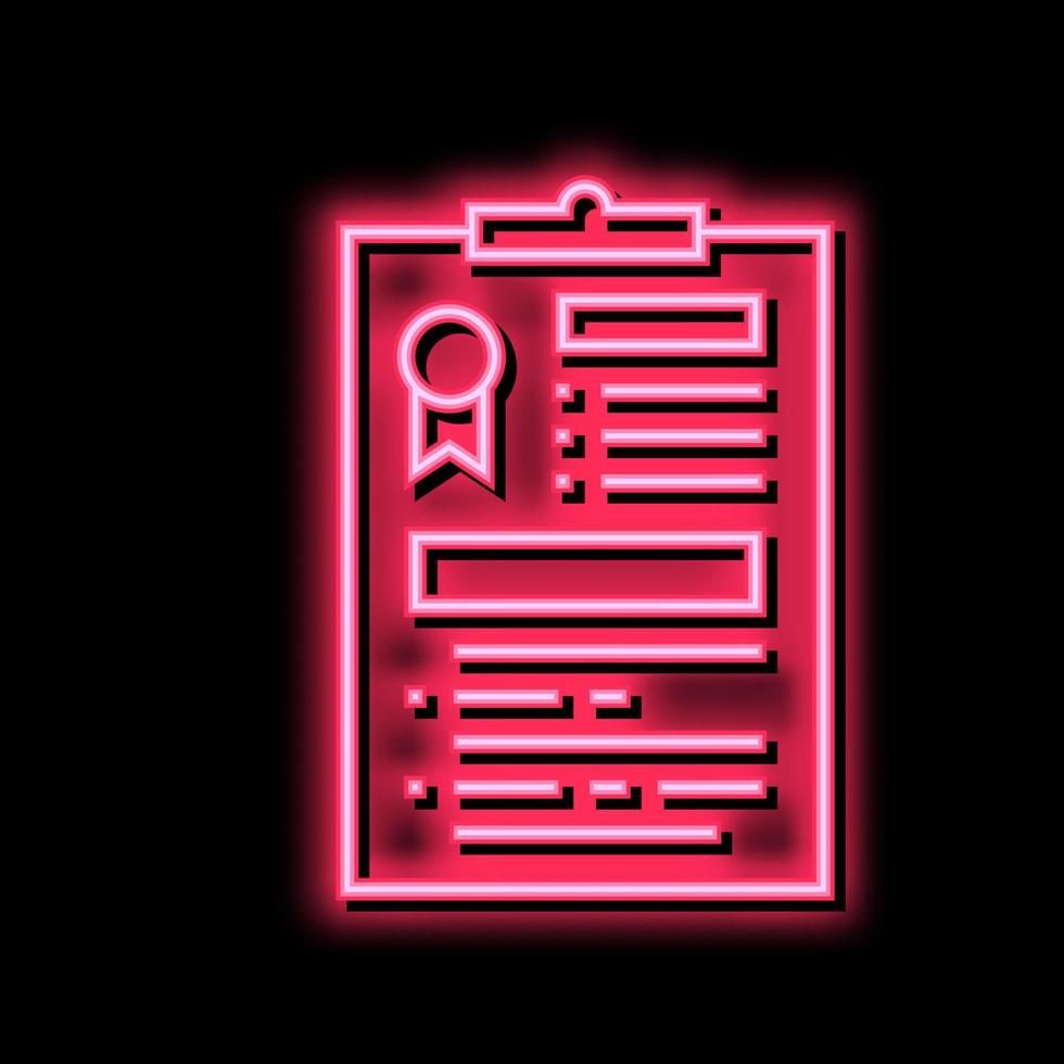 administrative report neon glow icon illustration vector