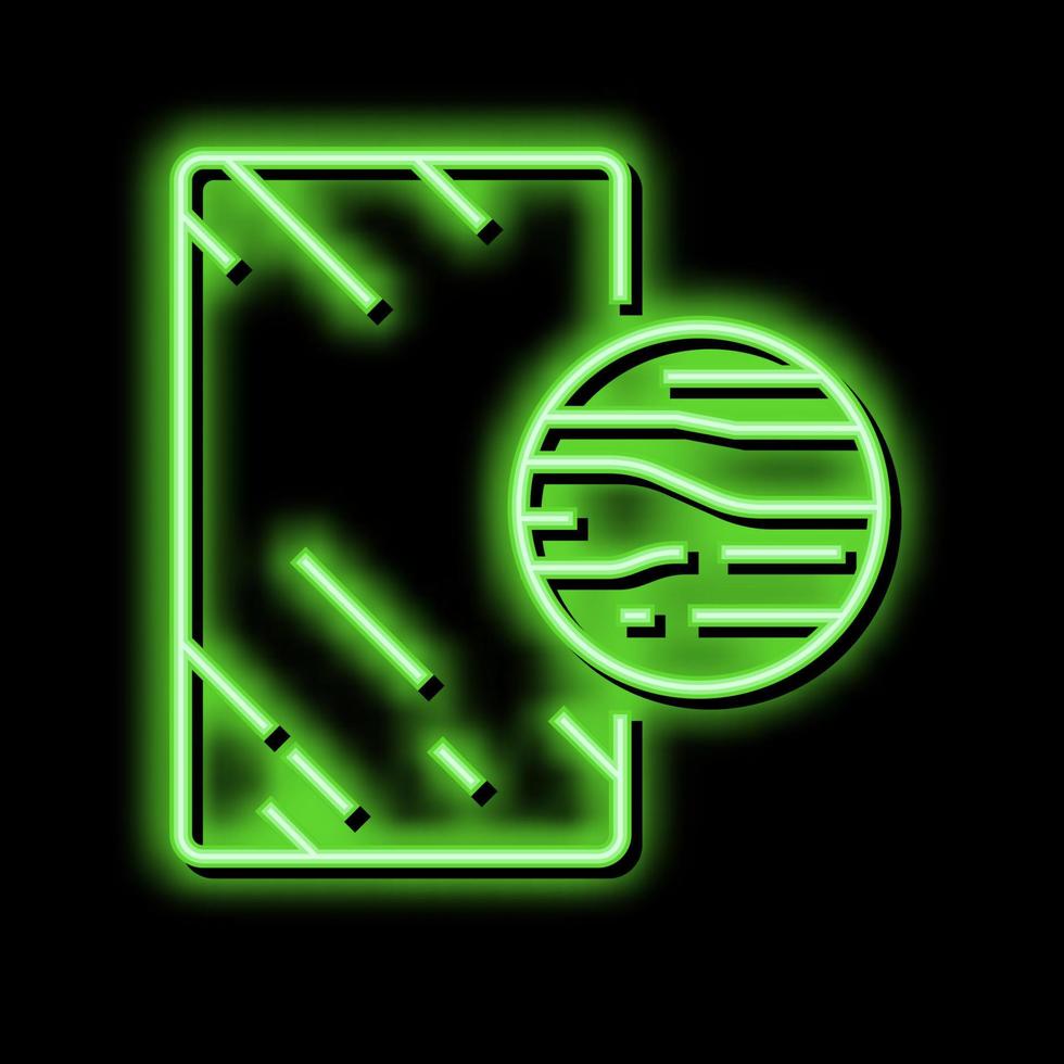 graphite mirror neon glow icon illustration vector