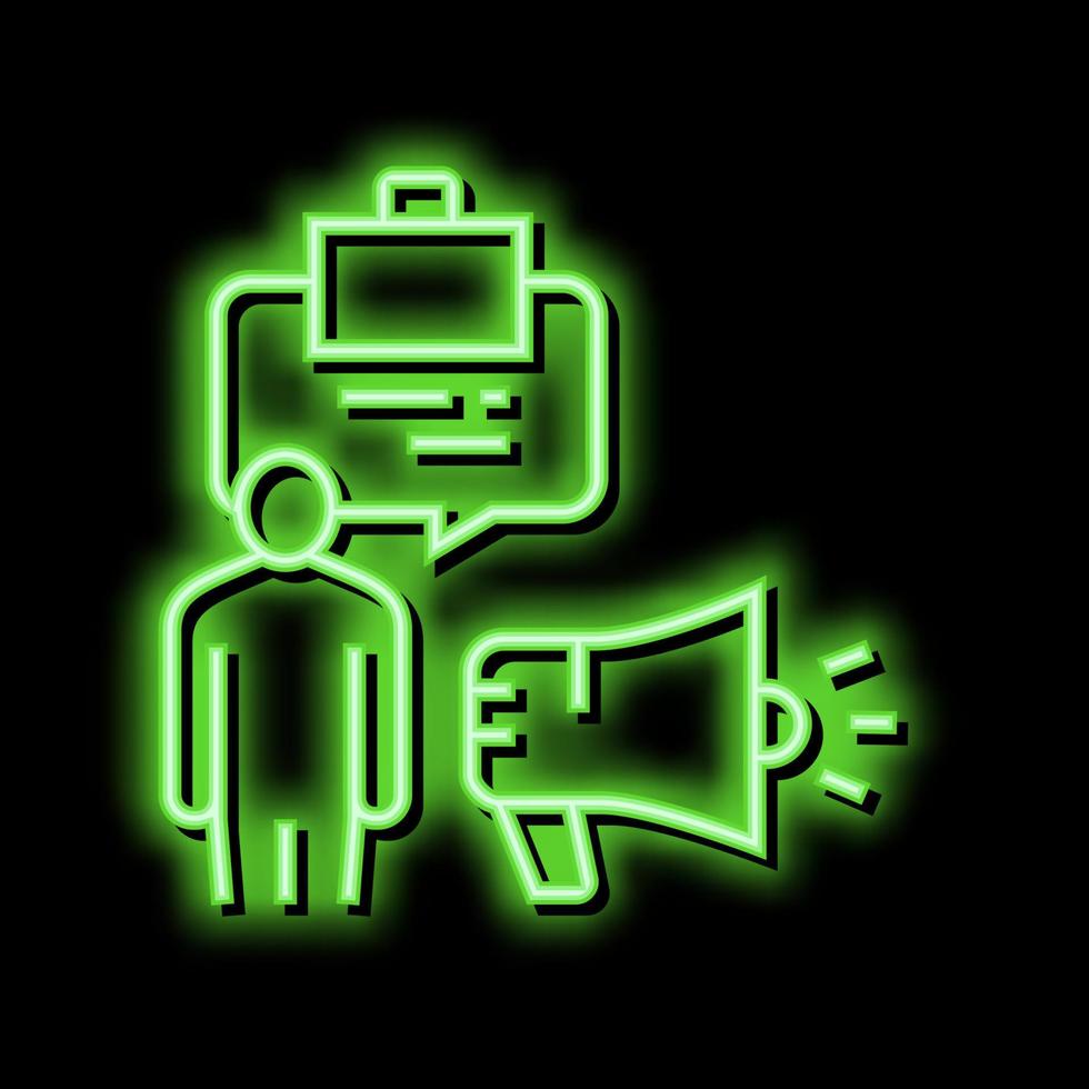 professionalism soft skill neon glow icon illustration vector