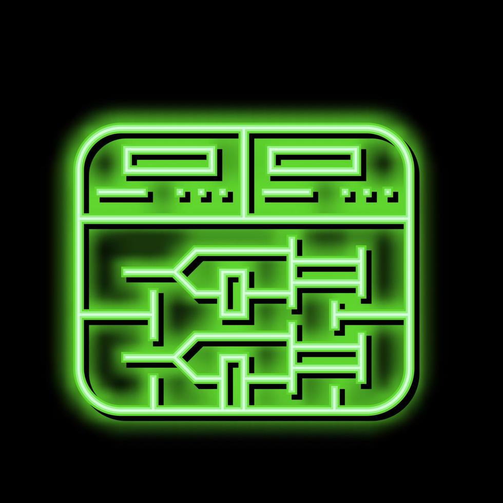 syringe pump neon glow icon illustration vector