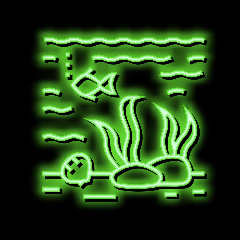 hydrosphere ecosystem neon glow icon illustration vector