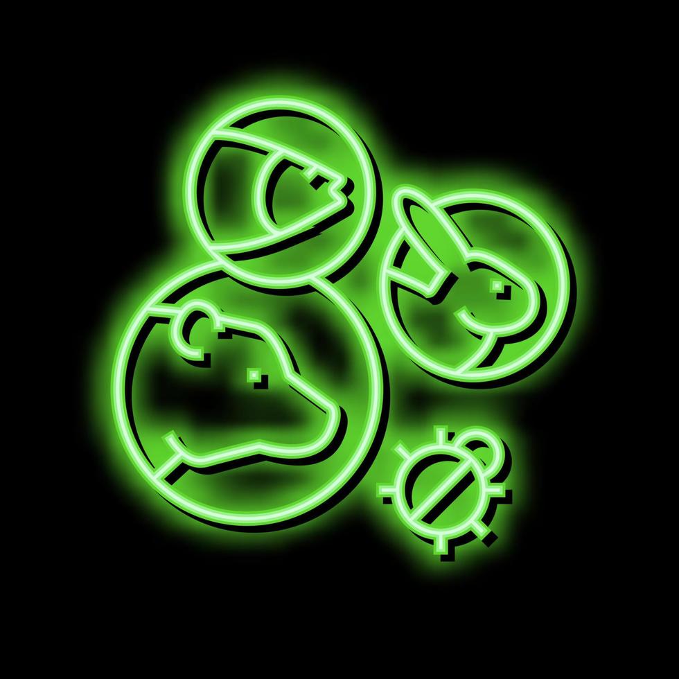 biodiversity and ecosystem neon glow icon illustration vector