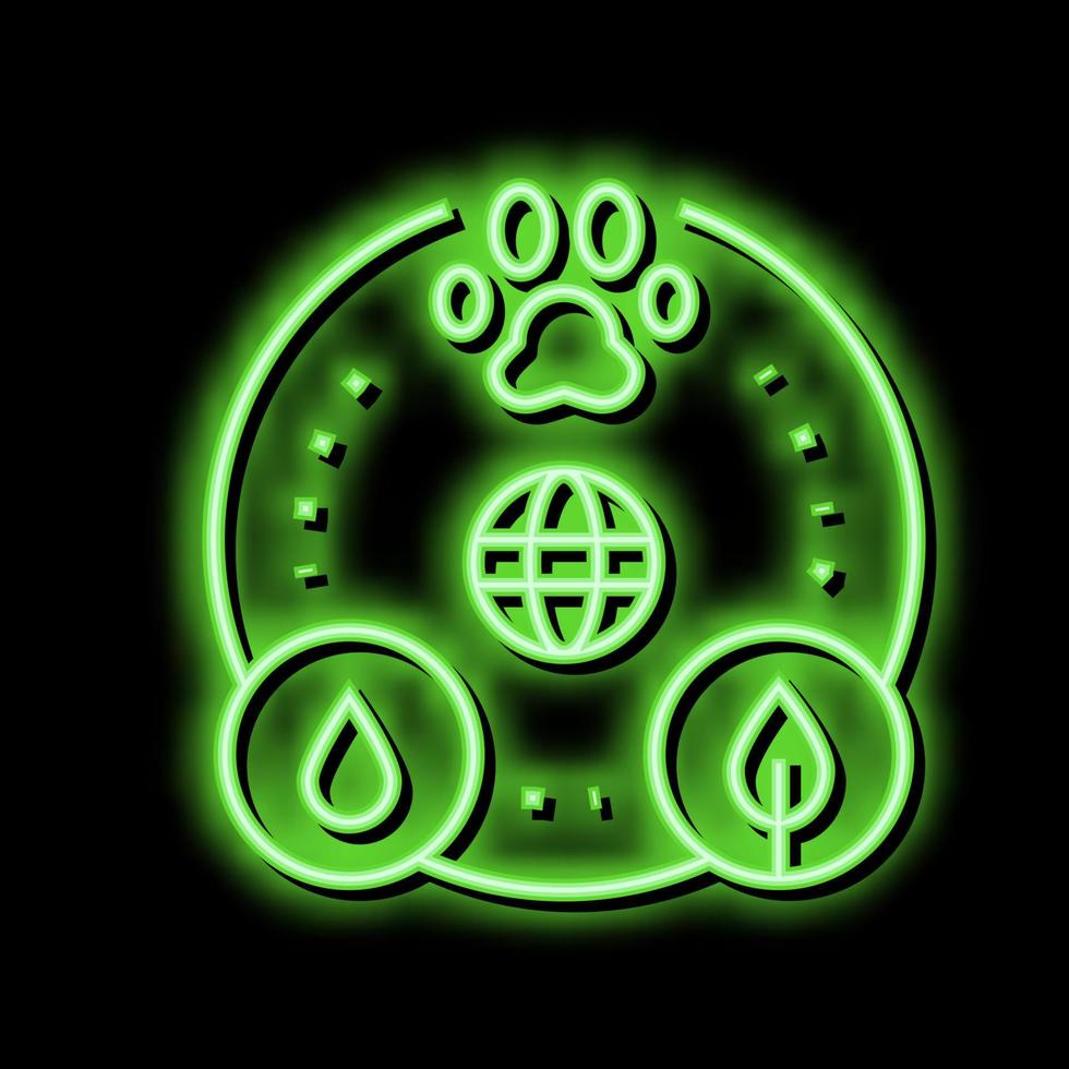 biocenosis ecosystem neon glow icon illustration vector