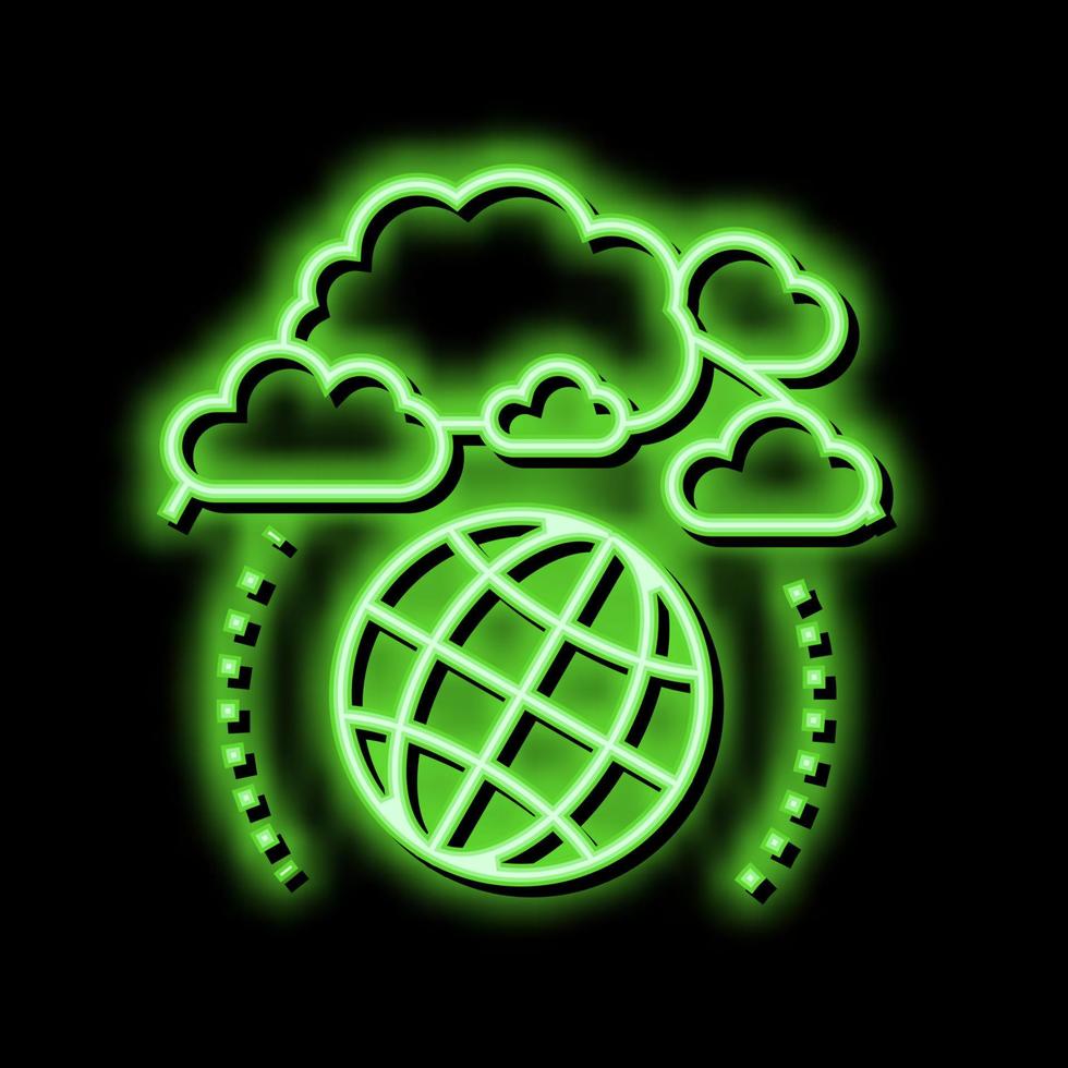 atmosphere ecosystem neon glow icon illustration vector