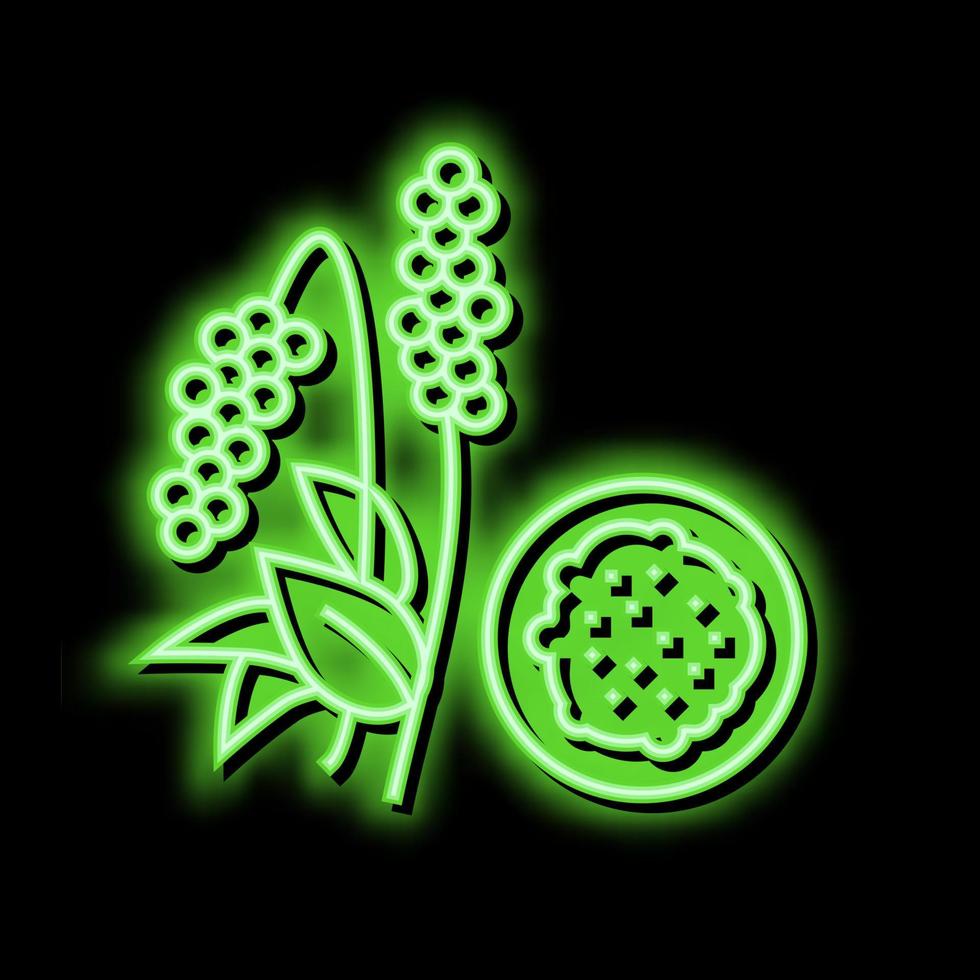 amaranth groat neon glow icon illustration vector