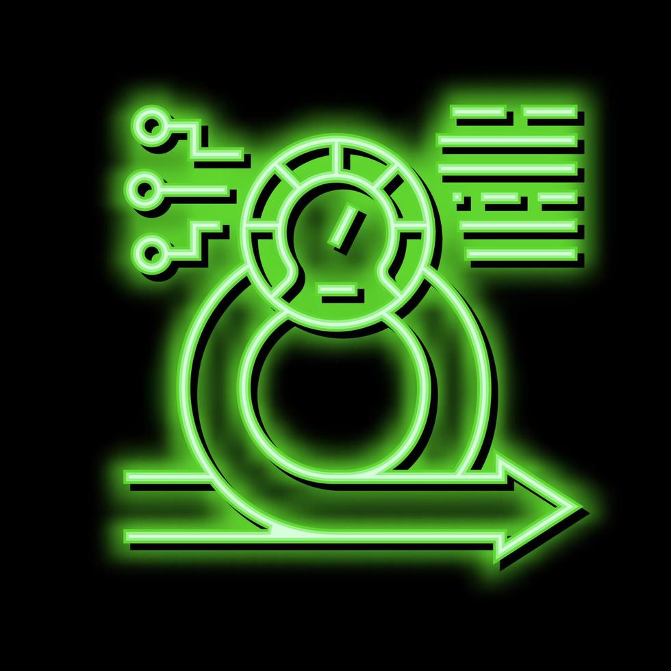 speed achievement task optimization neon glow icon illustration vector