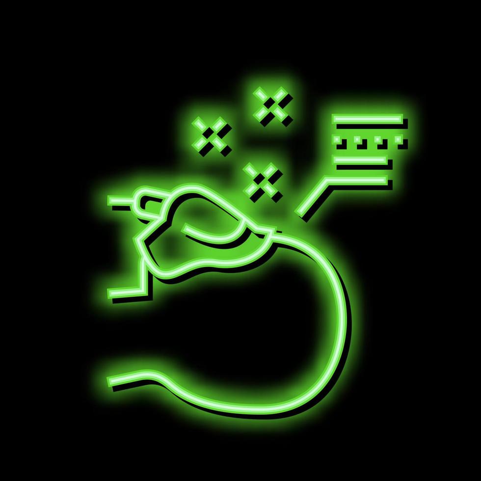 patient sleeping under anesthesia neon glow icon illustration vector