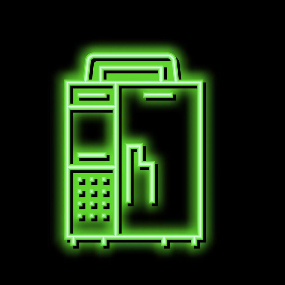 infusion pump neon glow icon illustration vector