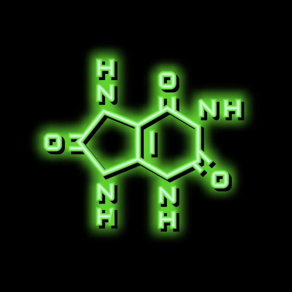 uric acid cause of gout neon glow icon illustration vector